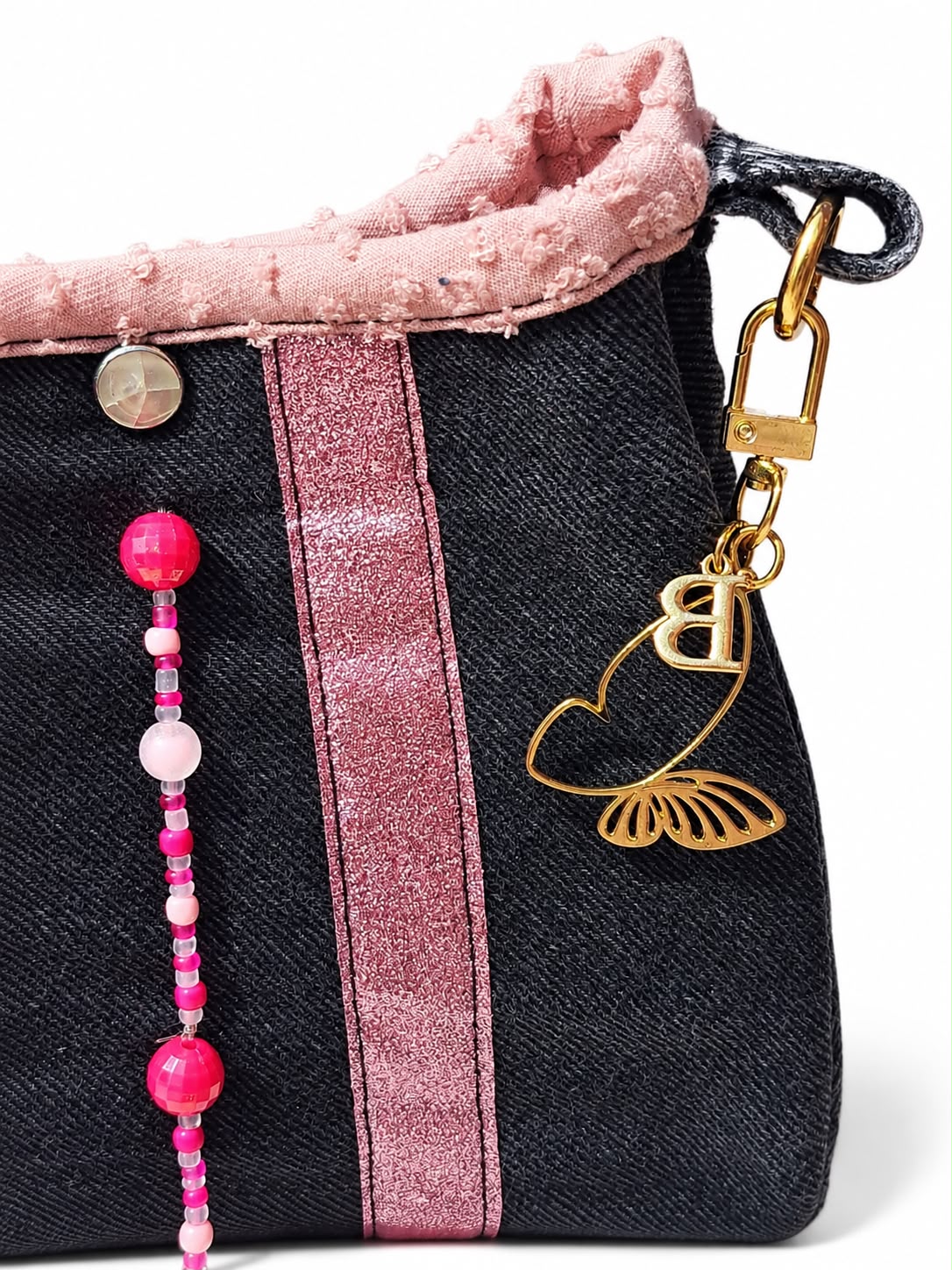 sac gris et rose