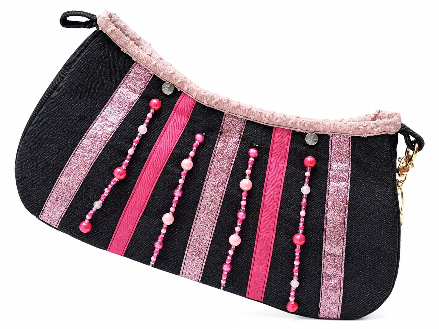 sac gris et rose