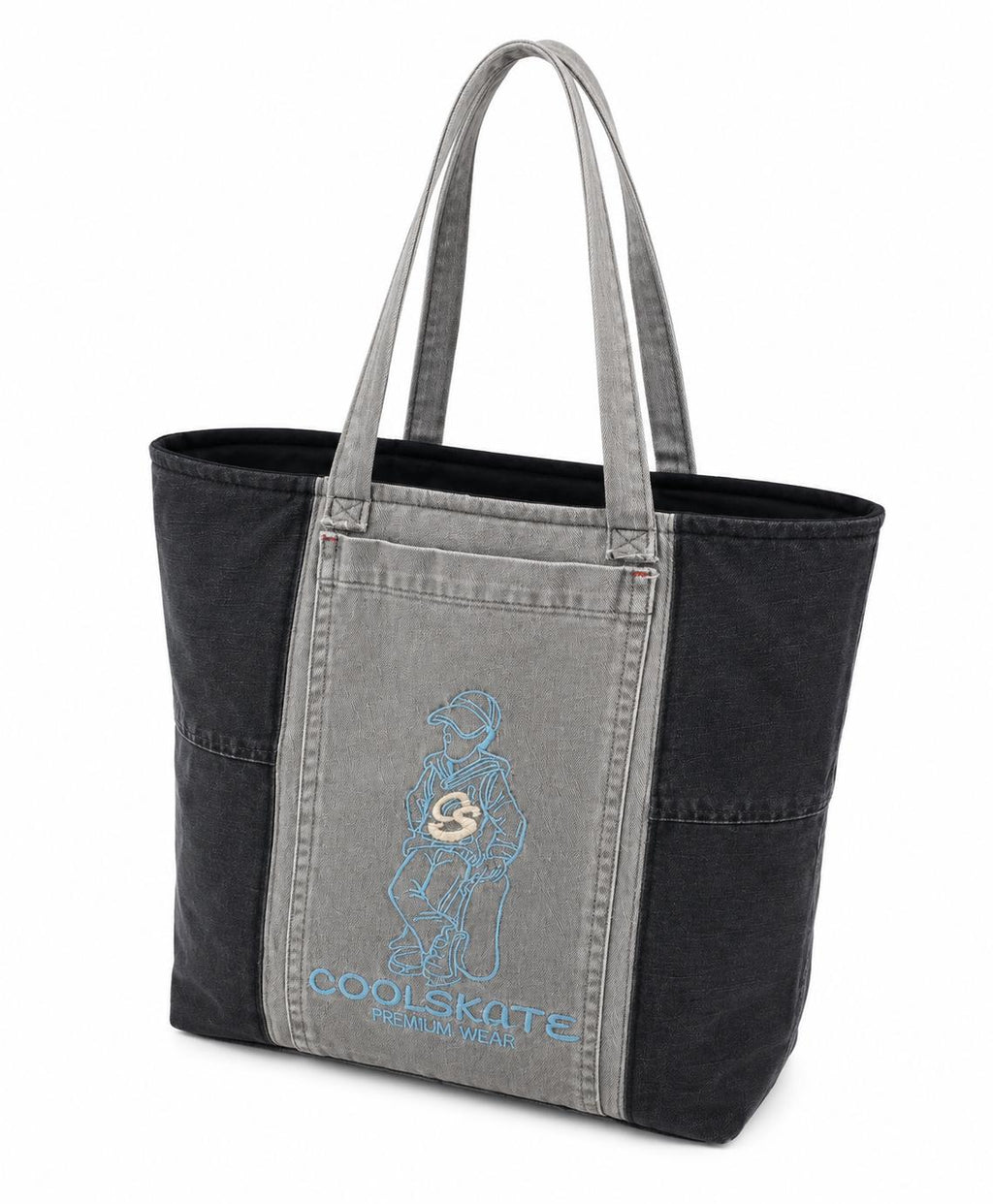 Grand sac gris claire/gris foncé