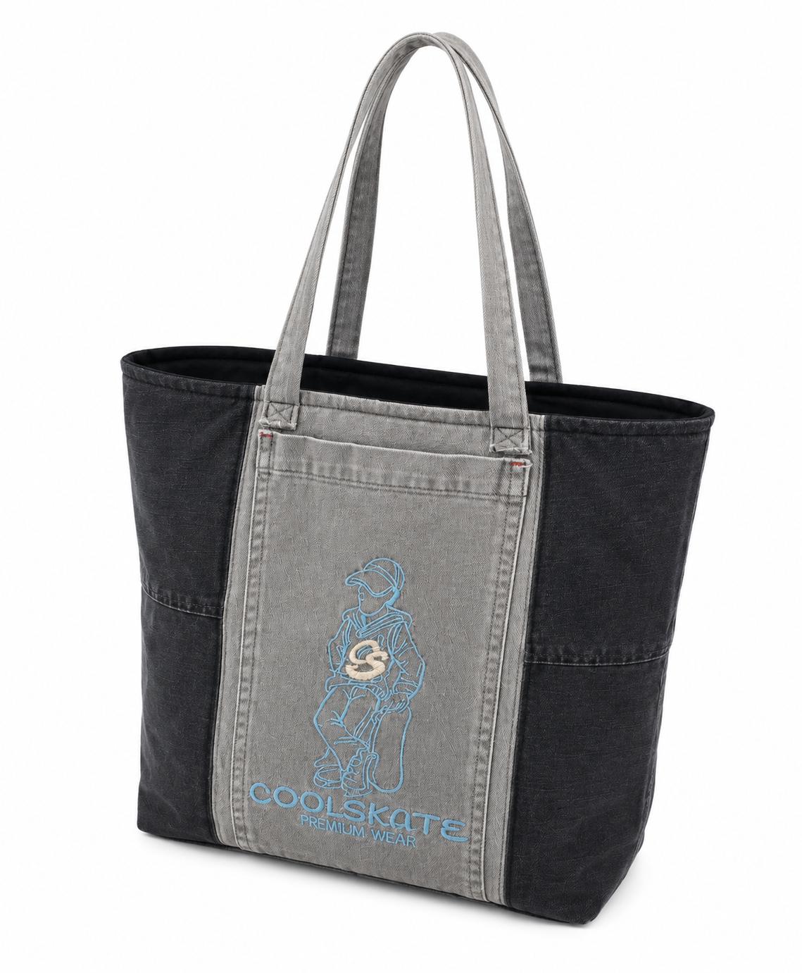 Grand sac gris claire/gris foncé