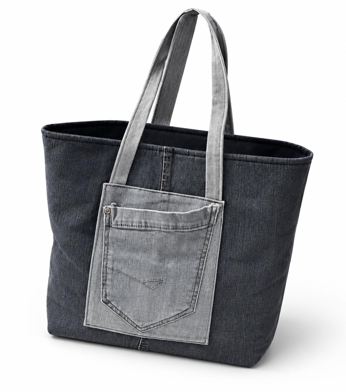 Grand sac gris claire/gris foncé